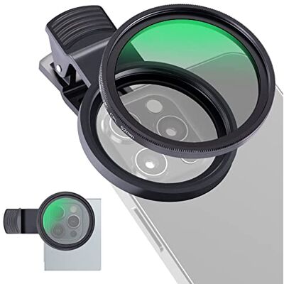 NEEWER 52 mm CPL-filter för telefon, clip-on cirkulärt polariserande linsfilter med telefonklämma, förvaringsfodral och rengöringsduk, kompatibel med iPhone Samsung Galaxy Android DSLR-kamera, FL-26 NEEWER 52 mm CPL-filter för telefon, clip-on cirkulärt polariserande linsfilter med telefonklämma, förvaringsfodral och rengöringsduk, kompatibel med iPhone Samsung Galaxy Android DSLR-kamera, FL-26