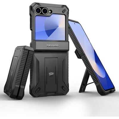 Dexnor Galaxy Z Flip 6 Svart hybrid telefonfodral Dexnor Galaxy Z Flip 6 Svart hybrid telefonfodral