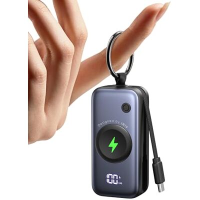 INIU Power Bank, 5000mAh 20W Snabbladdning Bärbar Laddare för Apple Watch Trådlös laddning, Inbyggda USB-C-kablar, flyggodkänd, reseväsentlig, Powerbank för Apple Watch & iPhone 17 16 etc INIU Power Bank, 5000mAh 20W Snabbladdning Bärbar Laddare för Apple Watch Trådlös laddning, Inbyggda USB-C-kablar, flyggodkänd, reseväsentlig, Powerbank för Apple Watch & iPhone 17 16 etc
