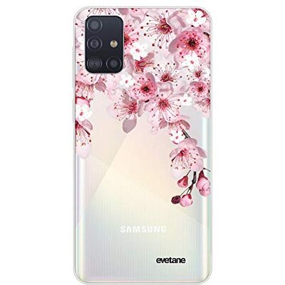 Evetane Fodral, kompatibelt med Samsung Galaxy A51 5G 360 integral, baksida resistent fint skydd, fast fodral, transparent körsbär, trendigt mönster Evetane Fodral, kompatibelt med Samsung Galaxy A51 5G 360 integral, baksida resistent fint skydd, fast fodral, transparent körsbär, trendigt mönster