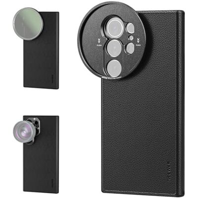 NEEWER S25 Ultra skyddsfodral i konstläder med 17 mm linsramar och 67 mm filteradapter för videoinspelning, kompatibelt med Samsung Galaxy S25 Ultra MagSafe Charging, PA092 NEEWER S25 Ultra skyddsfodral i konstläder med 17 mm linsramar och 67 mm filteradapter för videoinspelning, kompatibelt med Samsung Galaxy S25 Ultra MagSafe Charging, PA092