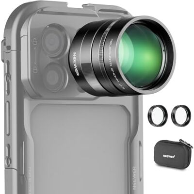 NEEWER 2 x omvandlare med 200 mm och 300 mm makrolinser endast för telefonkamera teleobjektiv 7 element i 5 grupper, 17 mm tråd kompatibel med iPhone Android Samsung Xiaomi telefonbur/fodral, LS-79 NEEWER 2 x omvandlare med 200 mm och 300 mm makrolinser endast för telefonkamera teleobjektiv 7 element i 5 grupper, 17 mm tråd kompatibel med iPhone Android Samsung Xiaomi telefonbur/fodral, LS-79