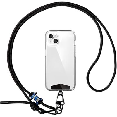 Brencco Unisex mobiltelefonkedja för mobiltelefon, svart, svart, 150cm Brencco Unisex mobiltelefonkedja för mobiltelefon, svart, svart, 150cm