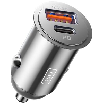 INIU Billaddare, snabbladdning, 60 W, interiörtillbehör, kompatibel med iPhone 16, 15 Pro Max, Samsung S25, Xiaomi, mobiltelefonladdare, USB C, 12 V, bilprylar, husbil INIU Billaddare, snabbladdning, 60 W, interiörtillbehör, kompatibel med iPhone 16, 15 Pro Max, Samsung S25, Xiaomi, mobiltelefonladdare, USB C, 12 V, bilprylar, husbil
