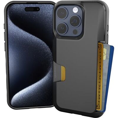 Smartish ® Plånboksfodral för iPhone 15 Pro Wallet Slayer Vol. 1 tunn + skyddande kreditkortshållare, falltestad, dolt kortfack, fodral, kompatibelt med Apple iPhone 15 Pro, Black Tie Affair Smartish ® Plånboksfodral för iPhone 15 Pro Wallet Slayer Vol. 1 tunn + skyddande kreditkortshållare, falltestad, dolt kortfack, fodral, kompatibelt med Apple iPhone 15 Pro, Black Tie Affair