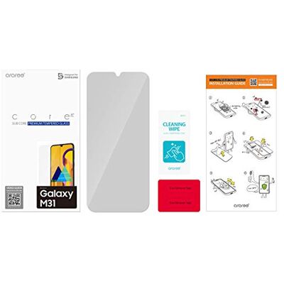 ARAREE Designad för Samsung premium härdat glas från för Galaxy M31, transparent. ARAREE Designad för Samsung premium härdat glas från för Galaxy M31, transparent.