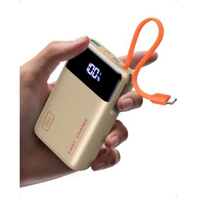 INIU 45W Power Bank, Ultrakompakt 20000mAh Powerbank med Inbyggd USB-C-kabel, Snabbladdande Externt Batteri, Godkänd för Flygplan, ett Måste på Resan för iPhone 17 16 15 Samsung S26 Xiaomi iPad, Beige Snabbladdning externa mobiltelefonbatterier, flygpla INIU 45W Power Bank, Ultrakompakt 20000mAh Powerbank med Inbyggd USB-C-kabel, Snabbladdande Externt Batteri, Godkänd för Flygplan, ett Måste på Resan för iPhone 17 16 15 Samsung S26 Xiaomi iPad, Beige Snabbladdning externa mobiltelefonbatterier, flygpla