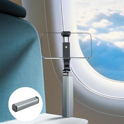 AiQInu Vikbar telefonhållare, mobiltelefonhållare kompatibel med smartphone, mobilhållare för flygplan, bord, kök (svart) AiQInu Vikbar telefonhållare, mobiltelefonhållare kompatibel med smartphone, mobilhållare för flygplan, bord, kök (svart)
