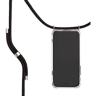 KNOK Mobiltelefonkedja kompatibel med Apple iPhone 12/iPhone 12 Pro – silikonfodral med band – mobiltelefonfodral för smartphone att hänga på – transparent fodral med snöre – skyddsfodral med sladd KNOK Mobiltelefonkedja kompatibel med Apple iPhone 12/iPhone 12 Pro – silikonfodral med band – mobiltelefonfodral för smartphone att hänga på – transparent fodral med snöre – skyddsfodral med sladd