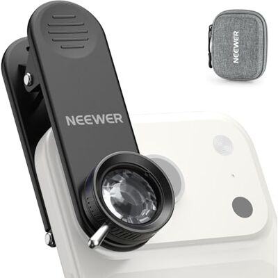 NEEWER 24 mm kalejdoskopfilter med telefonklämma, K9 kristallglas prisma effektfilter för 17 mm gängad lins bakplatta, telefonbur, fodral kompatibel med iPhone Android Samsung, FL-102 NEEWER 24 mm kalejdoskopfilter med telefonklämma, K9 kristallglas prisma effektfilter för 17 mm gängad lins bakplatta, telefonbur, fodral kompatibel med iPhone Android Samsung, FL-102