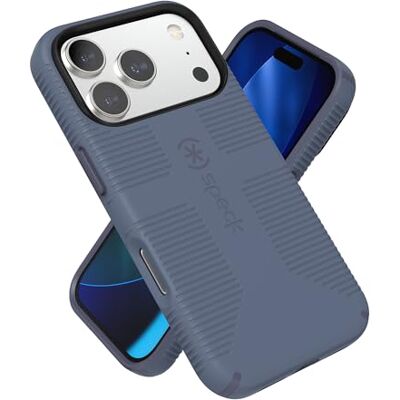 Speck CANDYSHELL Grip + MS-fodral för iPhone 17 Pro – mystisk blå/blekt denim smalt skyddande grepp droppskydd MagSafe-kompatibel Speck CANDYSHELL Grip + MS-fodral för iPhone 17 Pro – mystisk blå/blekt denim smalt skyddande grepp droppskydd MagSafe-kompatibel