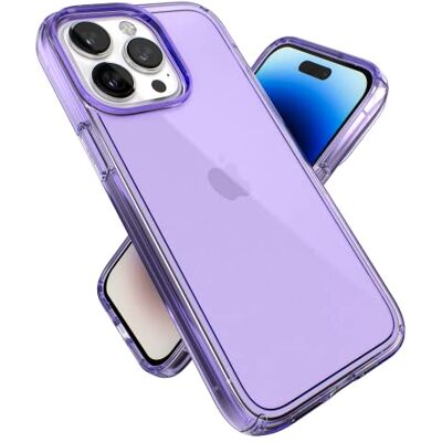 Speck Clear iPhone 14 Pro Max fodral – droppskydd med repbeständigt dubbelt lager smalt telefonfodral för 6,7 tum iPhones 14 Pro Max – anti-gulnande och anti-blekande fodral – ametist lila ädelskal Speck Clear iPhone 14 Pro Max fodral – droppskydd med repbeständigt dubbelt lager smalt telefonfodral för 6,7 tum iPhones 14 Pro Max – anti-gulnande och anti-blekande fodral – ametist lila ädelskal