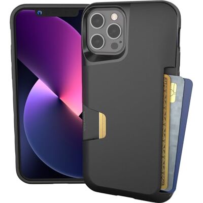 Smartish ® Plånboksfodral för iPhone 12/12 Pro Wallet Slayer Vol. 1, tunn + skyddande, kreditkortshållare – falltestat, dolt, kortfack, fodral, kompatibelt med Apple iPhone 12 – svart elegant Smartish ® Plånboksfodral för iPhone 12/12 Pro Wallet Slayer Vol. 1, tunn + skyddande, kreditkortshållare – falltestat, dolt, kortfack, fodral, kompatibelt med Apple iPhone 12 – svart elegant