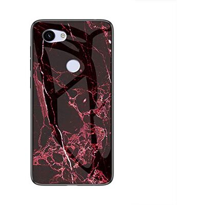 SHIEID Mobiltelefonskal för Google Pixel 3a-fodral, marmor härdat glas och silikonkant, hybrid hårt fodral, stötsäkert KratX-säkert mobiltelefonfodral, tunt fodral för Google Pixel 3a (röd) SHIEID Mobiltelefonskal för Google Pixel 3a-fodral, marmor härdat glas och silikonkant, hybrid hårt fodral, stötsäkert KratX-säkert mobiltelefonfodral, tunt fodral för Google Pixel 3a (röd)