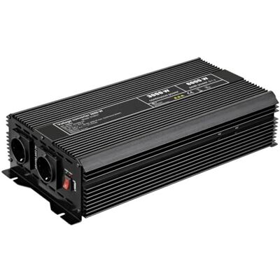 goobay 58892 spänningsomvandlare/växelriktare/inverter 12 V till 230 V 3 000 W/6 000 W med 2 x AC-uttag och 1 x USB-port (2 100 mA) goobay 58892 spänningsomvandlare/växelriktare/inverter 12 V till 230 V 3 000 W/6 000 W med 2 x AC-uttag och 1 x USB-port (2 100 mA)
