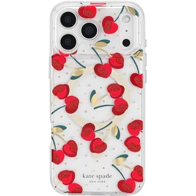 kate spade new york iPhone 17 Pro fodral – kompatibel med MagSafe – designertelefonfodral – körsbärsprickar ädelstenar kate spade new york iPhone 17 Pro fodral – kompatibel med MagSafe – designertelefonfodral – körsbärsprickar ädelstenar