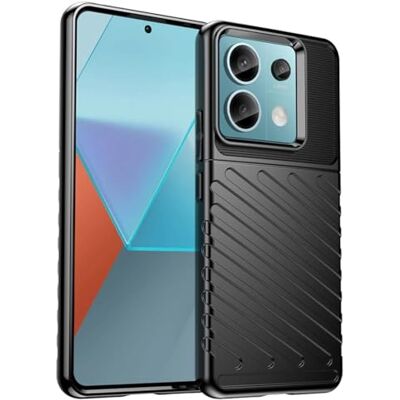 Tumundosmartphone Flexibelt Thunder Armor Gel fodral för Xiaomi Redmi Note 13 Pro 5G svart färg Tumundosmartphone Flexibelt Thunder Armor Gel fodral för Xiaomi Redmi Note 13 Pro 5G svart färg