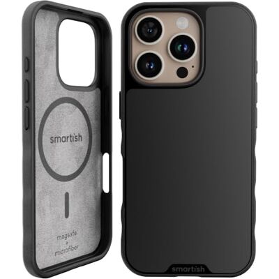 Smartish ® iPhone 16 Pro MagSafe fodral – Gripmunk magnetiskt smalt fodral, lätt + skyddande, tunt greppfodral med mikrofiberfoder för Apple iPhone 16 Pro – Black Tie Affair Smartish ® iPhone 16 Pro MagSafe fodral – Gripmunk magnetiskt smalt fodral, lätt + skyddande, tunt greppfodral med mikrofiberfoder för Apple iPhone 16 Pro – Black Tie Affair