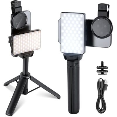 NEEWER NEEWRE BASICS LED-selfie- och tatuering kompatibel med iPhone, clip-on CPL-filter/stativstativstativ/telefonhållare, fyllningsbelysning ta bort reflektion för konst mat smycken fotografering NEEWER NEEWRE BASICS LED-selfie- och tatuering kompatibel med iPhone, clip-on CPL-filter/stativstativstativ/telefonhållare, fyllningsbelysning ta bort reflektion för konst mat smycken fotografering