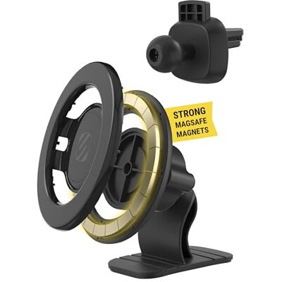 Scosche SMSDV MagicMount MagSafe bilfäste för ventilations/instrumentbräda – 360-graders roterande magnetiskt telefonstativ för instrumentbrädan med ventilationsklämma, kompatibelt med iPhone Scosche SMSDV MagicMount MagSafe bilfäste för ventilations/instrumentbräda – 360-graders roterande magnetiskt telefonstativ för instrumentbrädan med ventilationsklämma, kompatibelt med iPhone