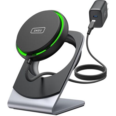INIU Induktivt Laddningsstativ, 15W Snabbladdning Trådlös Laddare, Trådlöst Laddningsstativ kompatibelt med iPhone 16/15 14 13 12 Pro Max Plus INIU Induktivt Laddningsstativ, 15W Snabbladdning Trådlös Laddare, Trådlöst Laddningsstativ kompatibelt med iPhone 16/15 14 13 12 Pro Max Plus