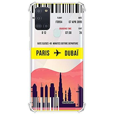 Evetane Fodral kompatibelt med Samsung Galaxy A21S silikon stötdämpande hörn solid heltäckande resistent transparent Blllet Paris-Dubaî skrivmönster trendig Evetane Fodral kompatibelt med Samsung Galaxy A21S silikon stötdämpande hörn solid heltäckande resistent transparent Blllet Paris-Dubaî skrivmönster trendig