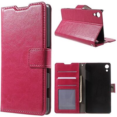 Puig LD A000298 fodral skyddsfodral i läder för Sony Xperia Z4, rosa Puig LD A000298 fodral skyddsfodral i läder för Sony Xperia Z4, rosa