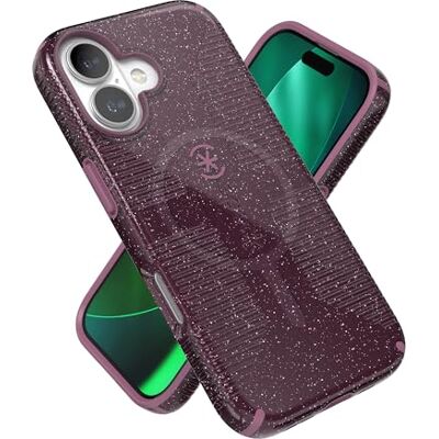 Speck CANDYSHELL Grip + MS-fodral för iPhone 17 – rörbärsglitter smalt skyddande grepp droppskydd MagSafe-kompatibel Speck CANDYSHELL Grip + MS-fodral för iPhone 17 – rörbärsglitter smalt skyddande grepp droppskydd MagSafe-kompatibel