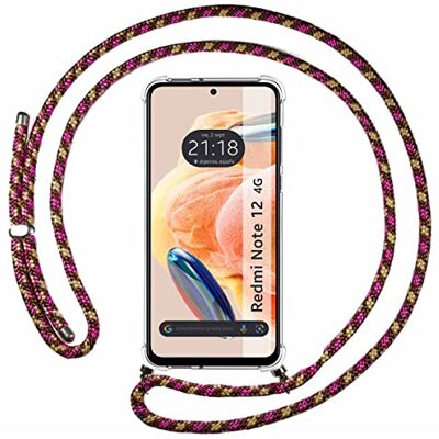 Rosa Xiaomi Redmi Note 12 4G Stöttålig Fodral Rosa Xiaomi Redmi Note 12 4G Stöttålig Fodral