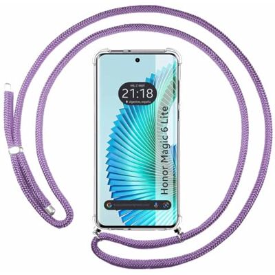 Lila stötsäker mobilskal för Honor Magic 6 Lite 5G Lila stötsäker mobilskal för Honor Magic 6 Lite 5G