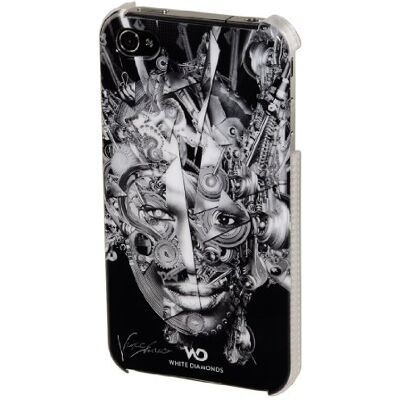 WHITE DIAMONDS Vita diamanter mekaniken mobiltelefonfodral för Apple iPhone 4/4S – krom WHITE DIAMONDS Vita diamanter mekaniken mobiltelefonfodral för Apple iPhone 4/4S – krom