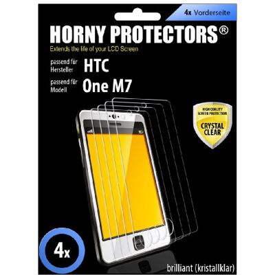 HORNY PROTECTORS Horny skyddsfolie för HTC One M7, klar, 4x Folie, transparent HORNY PROTECTORS Horny skyddsfolie för HTC One M7, klar, 4x Folie, transparent