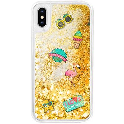 SBS Hårt skal för iPhone XS Max med färgad vätska och flytande former SBS Hårt skal för iPhone XS Max med färgad vätska och flytande former