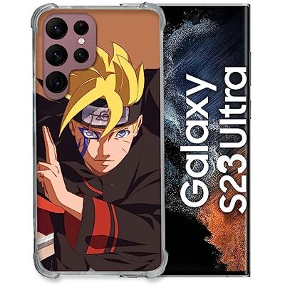 Cokitec Spetsat fodral i härdat glas för Samsung Galaxy S23 Ultra Manga Boruto Sign Cokitec Spetsat fodral i härdat glas för Samsung Galaxy S23 Ultra Manga Boruto Sign