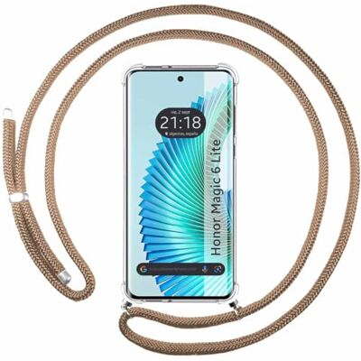 Genomskinlig hängande mobilskal för Huawei Honor Magic 6 Lite 5G - Camel Genomskinlig hängande mobilskal för Huawei Honor Magic 6 Lite 5G - Camel