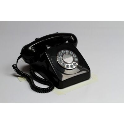 GPO Telefono A Pulsanti (746 Nero) Stile Retro, Con Suoneria Autentica GPO Telefono A Pulsanti (746 Nero) Stile Retro, Con Suoneria Autentica