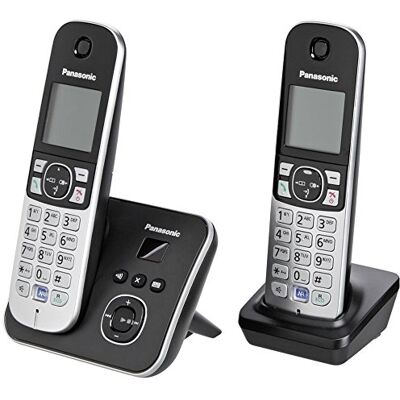 Panasonic KX-TG6822GB Sladdlös Telefon, Silver/Svart Panasonic KX-TG6822GB Sladdlös Telefon, Silver/Svart