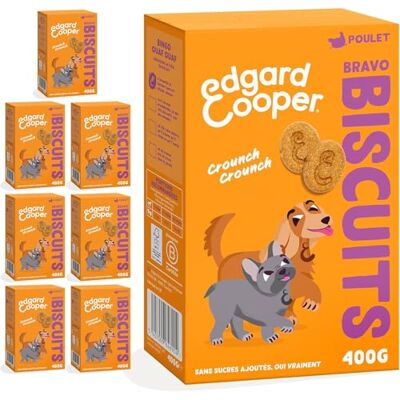 Edgard & Cooper Godis för hundar, (kyckling, 400 g x 7), Bravokakor, kex för hundar, färskt kött, lågt kaloriinnehåll, recept utan spannmål, kakor för att gratulera honom Edgard & Cooper Godis för hundar, (kyckling, 400 g x 7), Bravokakor, kex för hundar, färskt kött, lågt kaloriinnehåll, recept utan spannmål, kakor för att gratulera honom