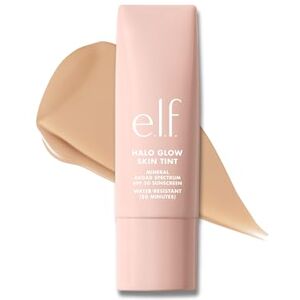 e.l.f. Halo Glow Skin Tint SPF 50, tonad fuktkräm med lätt, byggbar täckning för en naturlig lyster, vegansk och djurförsöksfri, 6 ljuCool e.l.f. Halo Glow Skin Tint SPF 50, tonad fuktkräm med lätt, byggbar täckning för en naturlig lyster, vegansk och djurförsöksfri, 6 ljuCool
