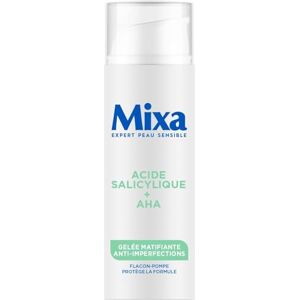 Mixa Mattgivande gelé mot impregneringar med salicylsyra + AHA fet hud och akne talgkontroll lätt och uppfriskande sorbet textur antioxidantpumpflaska 50 ml Mixa Mattgivande gelé mot impregneringar med salicylsyra + AHA fet hud och akne talgkontroll lätt och uppfriskande sorbet textur antioxidantpumpflaska 50 ml