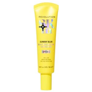 Revolution Skincare London Revolution Skin, Sunray Blur solbränna för ansiktet SPF 50+, lätt fettfri formel med niacinamid, vegan och grymhetsfri, 50 ml Revolution Skincare London Revolution Skin, Sunray Blur solbränna för ansiktet SPF 50+, lätt fettfri formel med niacinamid, vegan och grymhetsfri, 50 ml