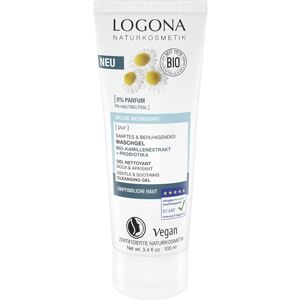 LOGONA Naturkosmetik PUR mild och lugnande tvättgel med ekologisk kamomillextrakt & probiotika, pH-hudneutral rengöringsgel för känslig hud, för en ren ansiktshud, 100 ml LOGONA Naturkosmetik PUR mild och lugnande tvättgel med ekologisk kamomillextrakt & probiotika, pH-hudneutral rengöringsgel för känslig hud, för en ren ansiktshud, 100 ml