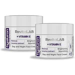 RevitaLAB Anti-Ageing dag- och nattkräm med hyaluron, berikad med vitamin A (retinol) och E, lakritsrot-extrakt, hyaluronsyra, UV-filter, för åldrarna 60 och 75, 50 ml (multipack) RevitaLAB Anti-Ageing dag- och nattkräm med hyaluron, berikad med vitamin A (retinol) och E, lakritsrot-extrakt, hyaluronsyra, UV-filter, för åldrarna 60 och 75, 50 ml (multipack)