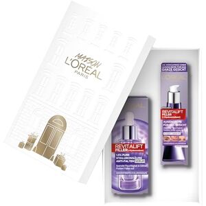 L'Oreal Paris L'Oréal Paris ansiktsvård set, serum med 1, 5% ren hyaluronsyra och C-vitamin (30 ml), anti-aging ögonkräm med hyaluronsyra (30 ml), vitamin CG & E, revitalift fyllmedel L'Oreal Paris L'Oréal Paris ansiktsvård set, serum med 1, 5% ren hyaluronsyra och C-vitamin (30 ml), anti-aging ögonkräm med hyaluronsyra (30 ml), vitamin CG & E, revitalift fyllmedel