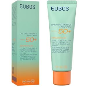 EUBOS DAILY RAY Protect FLUID SPF 50+ – Solskyddande vätska med E-vitamin och glycerin Skyddar mot UV-strålar, åldrande och pigmentfläckar För känslig hud korallvänlig 50 ml EUBOS DAILY RAY Protect FLUID SPF 50+ – Solskyddande vätska med E-vitamin och glycerin Skyddar mot UV-strålar, åldrande och pigmentfläckar För känslig hud korallvänlig 50 ml