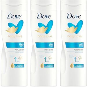 Dove Body Love Light Care Body Lotion återfuktande hudkräm med ceramide återställande serum för alla hudtyper 400 ml 3-pack Dove Body Love Light Care Body Lotion återfuktande hudkräm med ceramide återställande serum för alla hudtyper 400 ml 3-pack