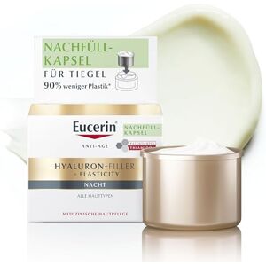 Eucerin Hyaluron-Filler + Elasticity Refill Night Ansikte Cream 50 ml, fläck- och anti-aging ansiktskräm påfyllning med elastisk hyaluronsyra och tiamidol för alla hudtyper Eucerin Hyaluron-Filler + Elasticity Refill Night Ansikte Cream 50 ml, fläck- och anti-aging ansiktskräm påfyllning med elastisk hyaluronsyra och tiamidol för alla hudtyper
