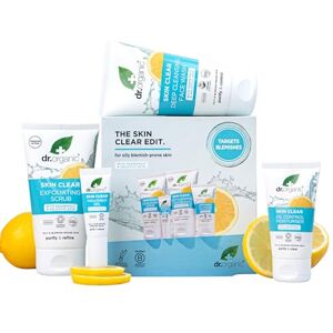 Dr.Organic Dr Organic Skin Clear Edit Bundle Women's & Men's Skincare För Oily Blemish -Prone Skin Vegan, Cruelty, Paraben & SLS Free 125 ml, 150 ml, 50 ml & 10 ml Bundle Dr.Organic Dr Organic Skin Clear Edit Bundle Women's & Men's Skincare För Oily Blemish -Prone Skin Vegan, Cruelty, Paraben & SLS Free 125 ml, 150 ml, 50 ml & 10 ml Bundle