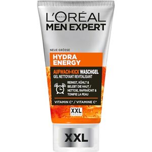 L'Oréal Men Expert L'Oréal Män Expert XXL ansiktsrengöring mot trött hud för män, uppfriskande tvättgel mot föroreningar, herrrengörare för ansiktet med guarana och C-vitamin, Hydra Energy, 1 x 150 ml L'Oréal Men Expert L'Oréal Män Expert XXL ansiktsrengöring mot trött hud för män, uppfriskande tvättgel mot föroreningar, herrrengörare för ansiktet med guarana och C-vitamin, Hydra Energy, 1 x 150 ml