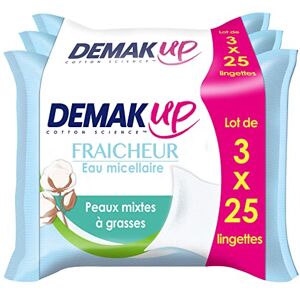 Demak'Up Friskhet sminkborttagningsdukar ansikte och ögon blandad till fet hud 3 x 25 sminkborttagningsdukar Demak'Up Friskhet sminkborttagningsdukar ansikte och ögon blandad till fet hud 3 x 25 sminkborttagningsdukar